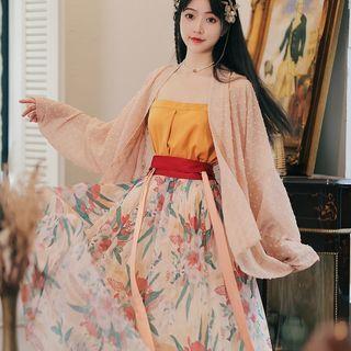 Hanfu Jacket / Camisole Top / Maxi Skirt / Set