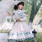Short-sleeve Dotted A-line Lolita Dress