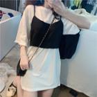Long-sleeve Plain T-shirt / Plain Camisole As Shown In Figure - One Size