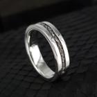 Couple Lined Sterling Silver Band Ring