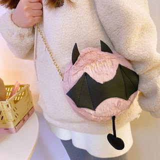 Applique Letter Embroidered Crossbody Bag