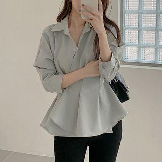 Wrap Peplum Shirt