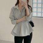 Wrap Peplum Shirt