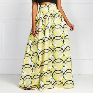 All Over Pattern Maxi Skirt