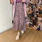 High Waist Floral Skirt