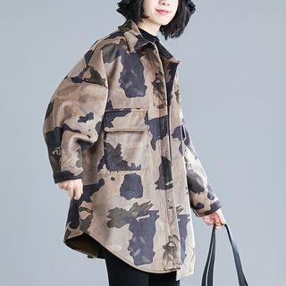 Corduroy Camo Button Jacket