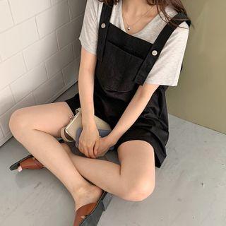 Pocket-patch Overall Shorts