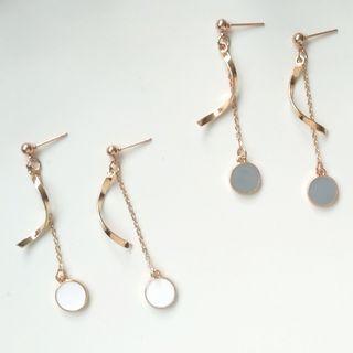 Disc & Swirl Dangle Earring