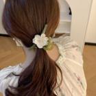Flower Acrylic Hair Clamp Flower - White - One Size