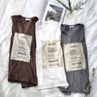 Ripped Applique Short-sleeve T-shirt