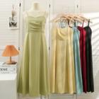 Sleeveless Ruched Maxi Dress In 5 Colors