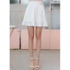 Inset Shorts Faux-pearl Belted Miniskirt