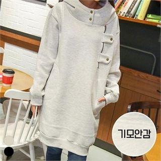 Hooded Snap-button Pullover Dress