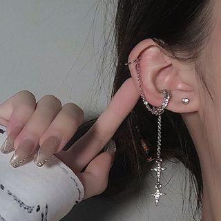 Threader Ear Cuff 1 Pc - Threader Ear Cuff - Silver - One Size
