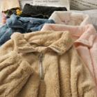 Half-zipper Loose-fit Fleece Pullover In 5 Colors