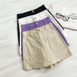 Double-pocket High-waist A-line Skort