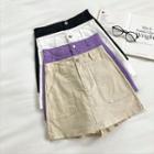 Double-pocket High-waist A-line Skort