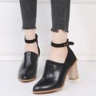 Ankle Strap Chunky Heel Shoes