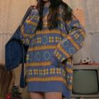 Floral Striped Sweater