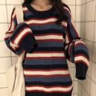 Knitted Striped Loose-fit Sweater