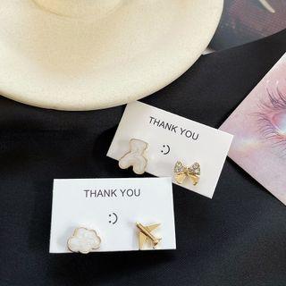 Asymmetrical Ear Stud / Clip On Earring