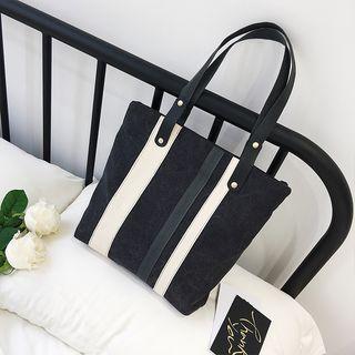 Contrast Trim Tote Bag