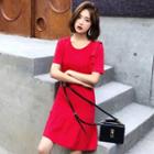 Short-sleeve Knit Mermaid Dress