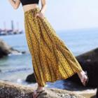 Pattered Wide Leg Pants