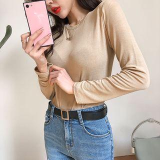 Crewneck Plain Tencel T-shirt