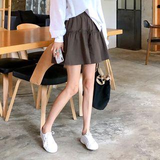 Frill-trim Flared Shorts