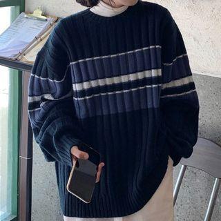 Striped Sweater Blue & Gray - One Size