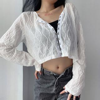 Hook-and-eye Cardigan