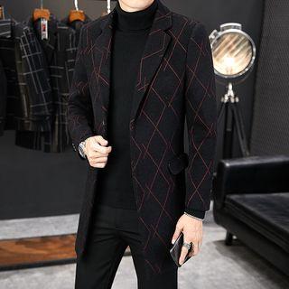 Argyle Single-breasted Coat