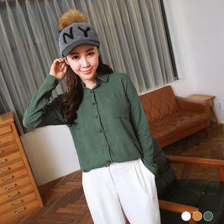 Crinkled Cotton Blouse