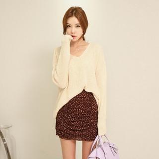 V-neck Wool Blend Sweater