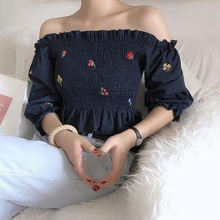 Cropped Off-shoulder Blouse