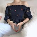 Cropped Off-shoulder Blouse