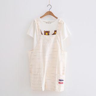 Embroidered Short Dungaree