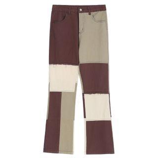 Patchwork Loose Fit Pants