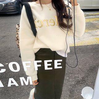 Merci L Me Letter-printed Pullover