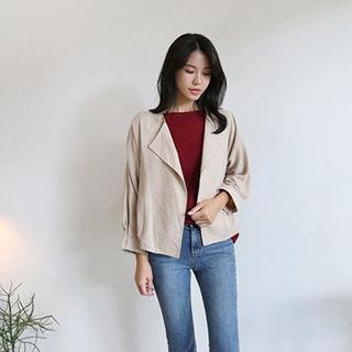 Open-front Dolman-sleeve Jacket