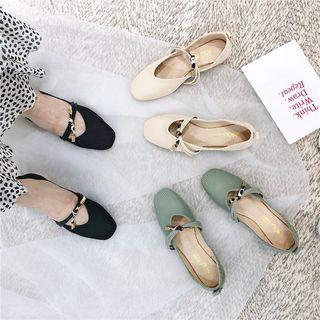 Square Tie Strap Flats