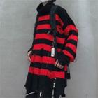 Ripped Striped Sweater Stripe - One Size