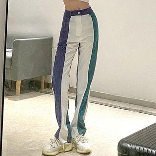 Paneld Straight-cut Pants