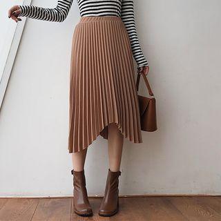 Asymmetric Accordion Pleat Skirt