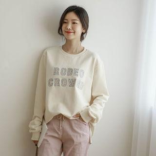 Letter-patch Loose-fit Sweatshirt