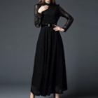 Lace Long Sleeve Maxi Dress