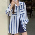 Striped Shirt Shirt - Blue & White - One Size
