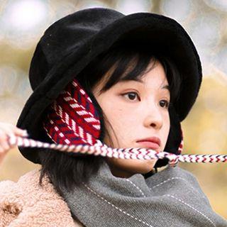 Patterned Ear Flap Bucket Hat