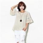 Bell-sleeve Dip-back Top